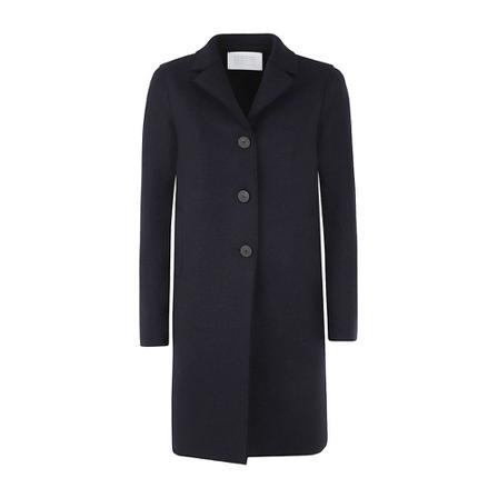 Harris Wharf London, Button UP Boxy Coat Pressed Wool Blauw, Dames, Maat:M