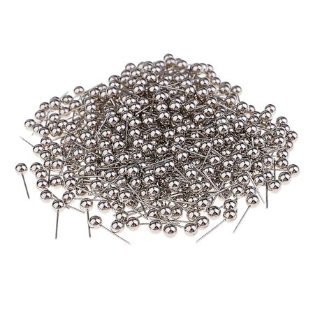 400 stk. Metalfarvede Perler Hoved Push Pins Kontor Tegne Pins Guld Sort