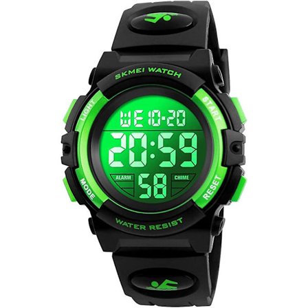 Mordely Boys Watch Digital Sports Waterproof Electronic Childrens Kids Watches Alarm Clock 12/24 H Stopwatch Calendar Boy Girl Wristwatch