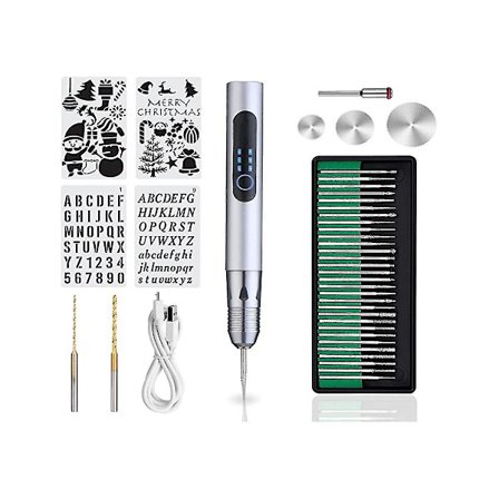 USB-oppladbart graveringspenn med 35 bits og 4 sjablonger