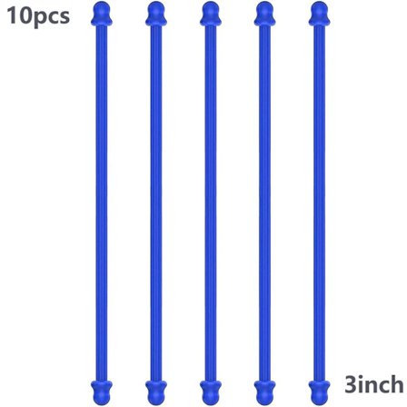 10 stk Gummi Twist Slips Silikon Slips BLÅ 3 TOMMERS 3 TOMMERS