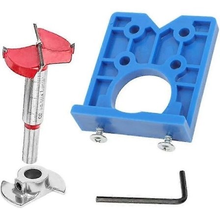 Borrfäste Gångjärn Borrmall Set 3st Gångjärnsmall Borr Set Gångjärn Positionerings Brotschningsguide