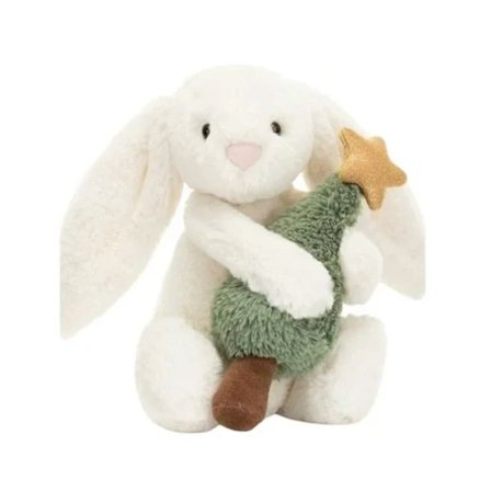 Jellycat Amuseables Juletræ Luksus Kanin Kæledyr, 18 cm | Kanin Plyslegetøj | Klassisk Barnegave Juletræ Juletræ Juletræsfarve
