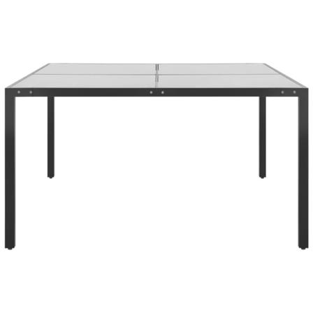 Vidaxl Trädgårdsbord Antracit 130x130x72 Cm Stål Och Glas Antracit