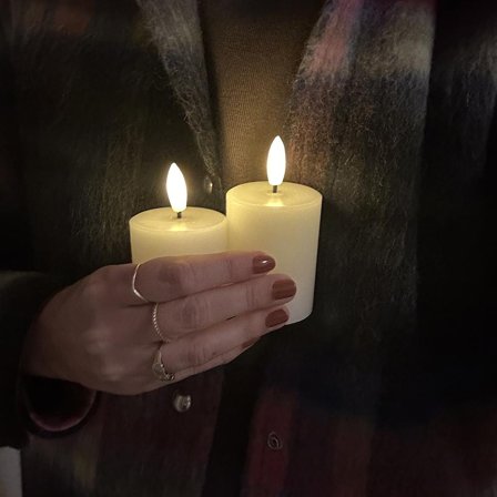 Sirius Sille Kubbelys Oppladbare 2stk Ø5x6.5cm