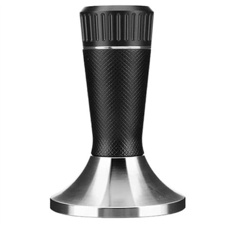 53,3 mm tamper, 2 i 1 Premium Barista Coffee Tamper og WDT-verktøy, svart rustfritt stål base tamper