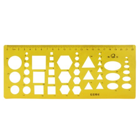 Tegnemaler Måleverktøy Geometriske Linjaler Plast Skole Kontor Rekvisita