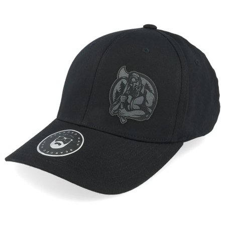 Bearded Man - Svart flexfit Keps - Lumber Jack Logo Wooly Combed Black Flexfit @ Hatstore