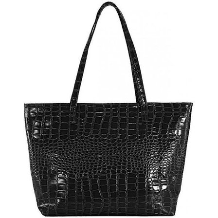 Aisi Dame Blød PU Læder Krokodille Mønster Tote Håndtaske Dame Skuldertaske Stor Kapacitet Taske_SJJYV