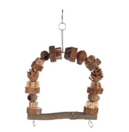 Fugleleke Huske til Parakitt, Brun - 34cm