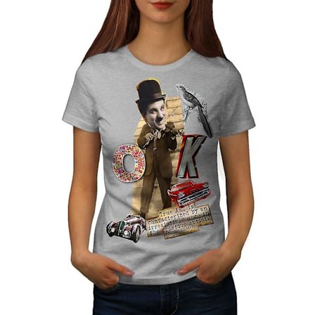 Charlie Chaplin Dam Grå-skjorta