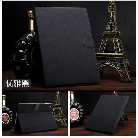 Stilrent fodral för iPad 2019/20/21 10.2" svart retro mini business läder