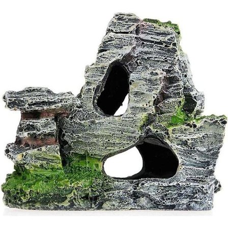 1 Pack Resin Akvarium Rockery Gömmer Grotta Rock Dekor Vatten Under Vatten Scen Mountain View Ornament Fisk Tank Rockery, Heminredning