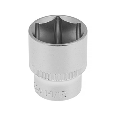 PELA 562455 Hylsa drivstorlek 1/2", 6-kant, kort 1 1/16", Handverktyg