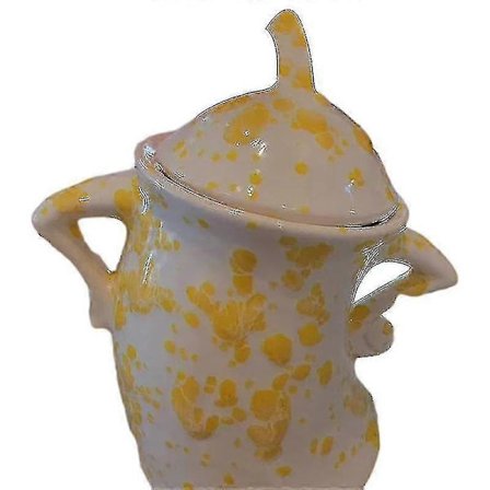 Burk Med Attityd Söt Fräck Förvaringsburk Roliga Keramiska Skrivbordsdekorationer-hao Gul