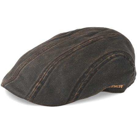 Stetson - Ivy Cap Co/Pe Dark Brown Flat Cap Flatcap Brown Cap - @ Hatstore