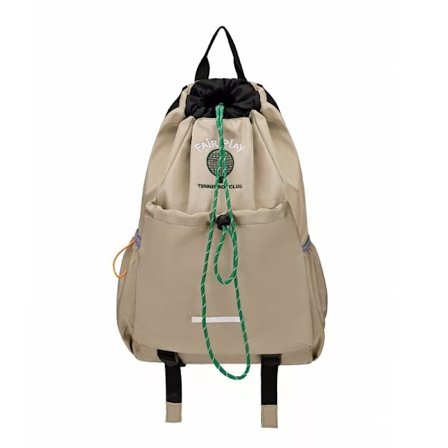 Badminton Rygsæk, Opbevaringspose med snøre, Khaki