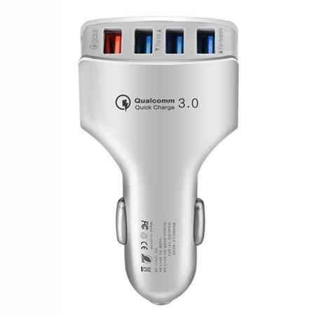 Billaddare snabbladdning 4usb en till fyra omvandlingsplugg multifunktionsbil QC3.0