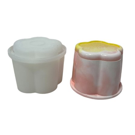 Silikonform för puddingburk med lock, förvaringslåda, flaska, ljusstake