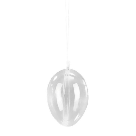 Plastikæg - 2 dele - 8 cm - krystal...