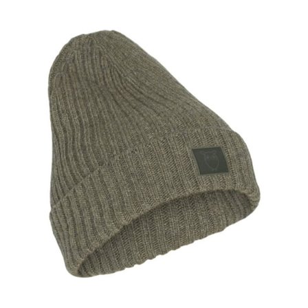 Knowledge Cotton Apparel Leaf Rib Organic Wool Beanie Accessoarer Herr Svart ONESIZE
