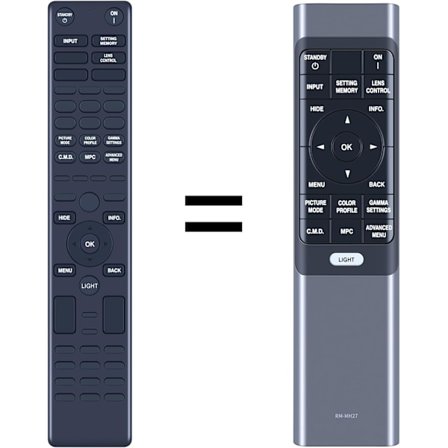 2025 Senaste Modell Ny Ersättningsfjärrkontroll Kompatibel för JVC RM-MH27 DLA-NP5W DLA-NX9 3LCD Hemmabioprojektor