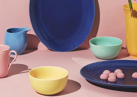 Lyngby Rhombe Color Skål Ø13cm_Sand