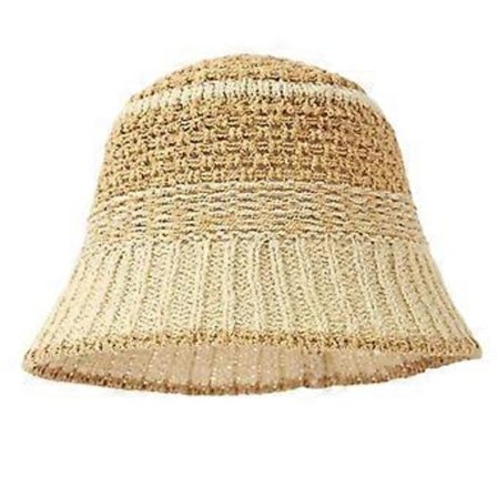 Håndlavet strikket bøllehat til teenagere Udendørs farvematchende fiskerhat Bred skygge Ferie Forår Solbeskyttende hat Khaki One Size (Khaki)