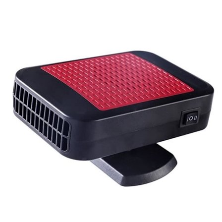 SUPER Kraftig Bilvarmer, Bærbar Sigarettenner, Rask Avriming, Vifte, 24V, Rød