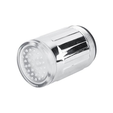 3 Farge LED Temperatur Sensor Dusjarmatur Kran Kjøkken Vannstrøm Lys Skiftende Glød