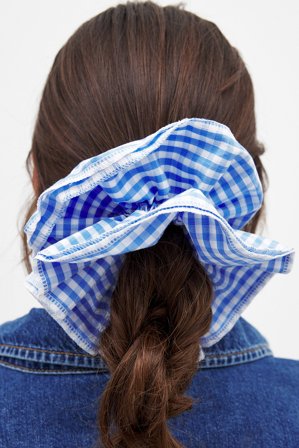 NA-KD Chouchou à carreaux - Accessoires pour cheveux - Bleu/À carreaux - One Size