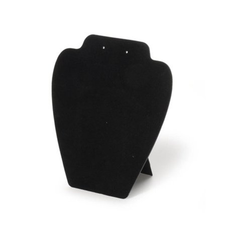 2 stycken svarta sammetsklädda örhängen halsband displayställ papper