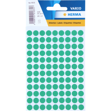 ETIKETT FARGEPUNKT GRØNN 8MM