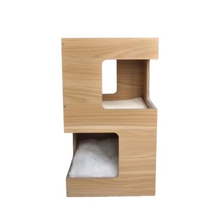 Dobbeltlags klatrehylle for katt, klatrestativ i flere nivåer, kjæledyrmøbel for katter