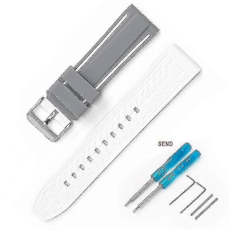 22mm Silikonarmband i två färger för Blancpain & Swatch Fifty Fathoms, inklusive verktyg Hggs (FMY)