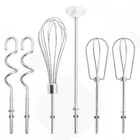KitchenAid Handmixer Tillbehör: Visp i rostfritt stål, Ballongvisp, Blandningspinne & Degkrokar för KitchenAid Mixer