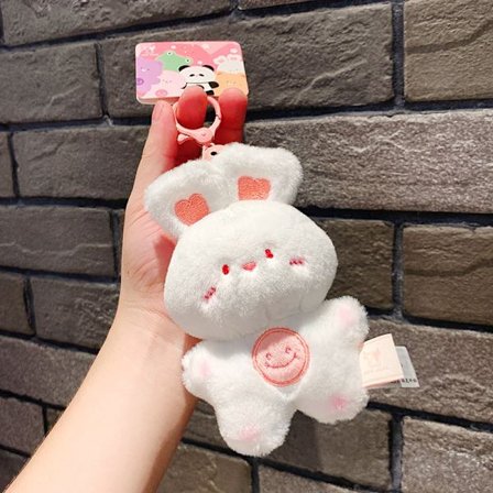 Sød lille dukke, par taske vedhæng, plyslegetøj dukke nøglering, dukke hæng