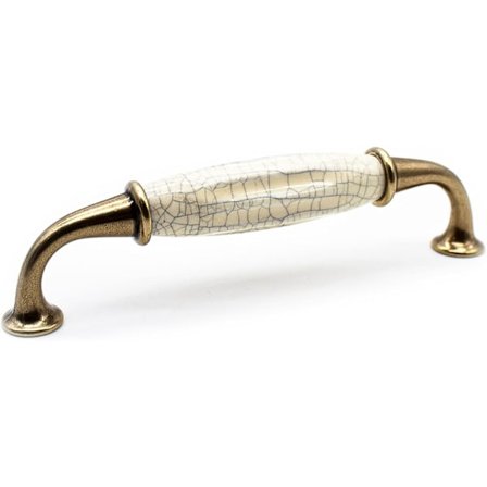 Vintage Møbelhåndtak | Vintage Møbler Antikk Messing | 144 * 33mm | Sink-Aluminium og Porselen | Håndtak for Kjøkken