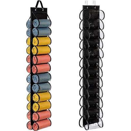 Hængende Opbevaring med 24 Lommer - Sort, Foldbar Oxfordstof H