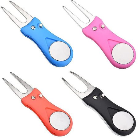 Golf Divot Repair Tool 4 stk Rustfritt Stål Pitch Fork
