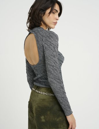 Gestuz Pillagz Ls Blouse - Grey - XL