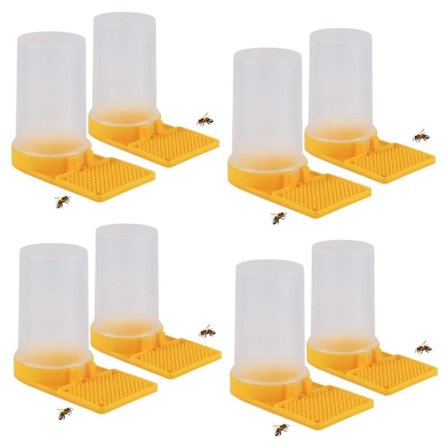 8-pakks bikube-vanndispenser Honningbikube-inngangsfôrer Biedrikking Birøkt Utstyr