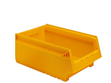 PPS 30710001028 Oppbevaringsboks rett, 500 x 310 x 200 mm Gul, Garasjeinnredning & oppbevaring