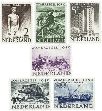 Holland 1950 - NVPH 550-555 - Postfrisk