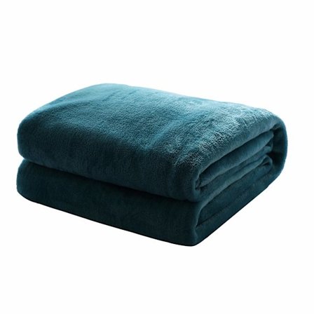 Gosig filt, ekstra myk og varmt fleeceteppe, flanell fleecepledd, rynkefritt/anti-misfarging som sofapledd eller sengeteppe grønn