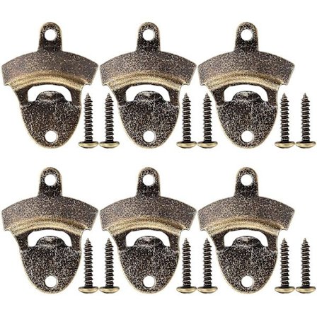 6 kpl seinälle kiinnitettävää pullonavaajaa, seinälle kiinnitettävä pullonavaaja