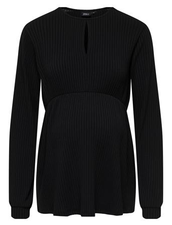 Olmmalaya L/S O-Neck Top Jrs Tops Knitwear Jumpers Black Only Maternity