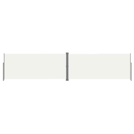 Vidaxl Infällbar Sidomarkis Gräddvit 220x1000 Cm Creme