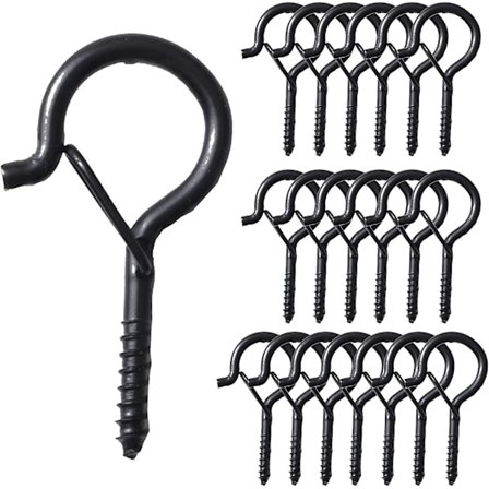 Q-Henger Skruekroker, Lyslenke Hengerkroker Med Sikker Spenne, Julelys Hengerkroker, Utendørs Tråd Og Planter, Fuglemater, Festdekor