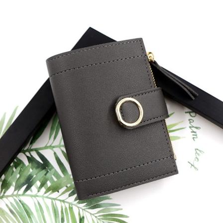 Lyhyt lompakko naisille Clutch-laukku HARMAA grey